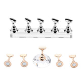 Maxbell 2 Set Magnetic Nail Tips Stand Holder Display Base for Nail Art DIY Practice