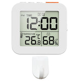 Maxbell Digital Alarm Clock Digital Bathroom Clock for Bedroom Dormitory Living Room 1 Hook White