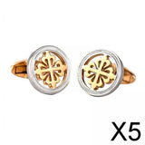 Maxbell 5xLuxury Dress Shirt Cuff Links Unisex Cufflinks for Wedding Banquet Groomsmen