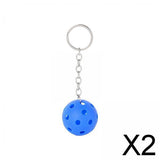 Maxbell 2xPickleball Keychain Portable Pickleball Bag for Backpack Hoilday Handbag blue