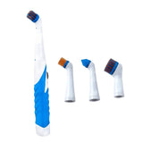 Maxbell Power Scrubber Household Handheld Bathroom Scrubber for Bathroom Tub Kitchen white and blue