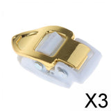 Maxbell 3xInline Roller Skate Spider Buckle Mounting for Skiing Ice Skates Accessories white aureate