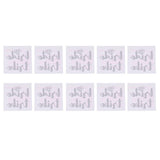 Maxbell Maxbell 10x Metallic Silver Team Bride Tribe Temporary Tattoos Wedding Sticker 14