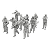 Maxbell 10 Pieces Soldier Models 1:35 Miniature People Figurines for Miniature Scene