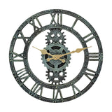 Maxbell Maxbell 12inch Decorative Quartz Round Clocks Outdoor Wall Clock Room Antique Blue