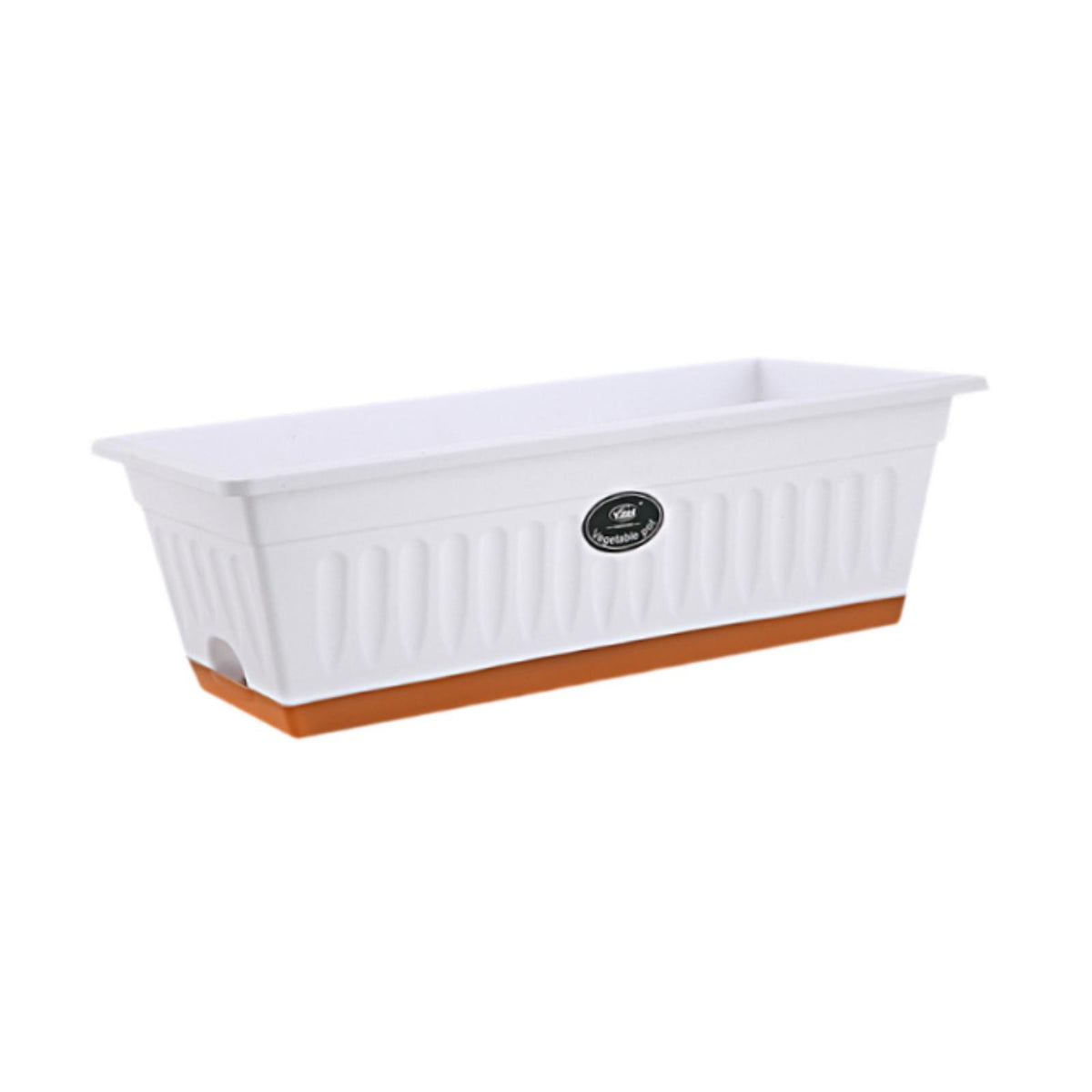 Maxbell Flower Window Box Vegetable Planter Rectangular for Garden Kitchen Versatile White
