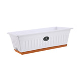 Flower Window Box Vegetable Planter Rectangular for Garden Kitchen Versatile White