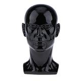 Maxbell Maxbell Male Mannequin Manikin Head Glasses Caps Wigs Jewelry Display Stand Model Matte Black