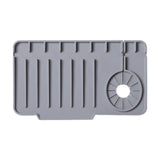 Maxbell Drain Tray Waterproof Accessories Silicone Countertop Sturdy Sink Drying Mat Gray