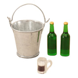 Maxbell 1:12 Beer Bottle Set Model Resin Drinks Decoration Accessories Architectural without watermelon