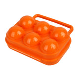 Maxbell 6 Grid Eggs Storage Box Dispenser Eggs Container for Home Backpacking Hiking Orange