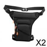 Maxbell 2xMen Waist Belt Bag Costume Multifunctional Fishing Shoulder Bag Leg Bag Black
