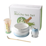 Maxbell Matcha Whisk and Bowl Unique Gift Idea Traditional Handmade Japanese Tea Set Gradient Blue
