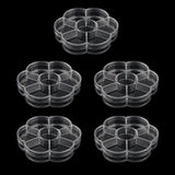 Maxbell Maxbell 5 Pieces Travel 7 Grids Storage Medicine Box Transparent Pill Container Case