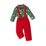 Maxbell Boys Suit Set with Bow Tie Shirt Christmas Outfits for Kids Children Cosplay Long Sleeve Button M