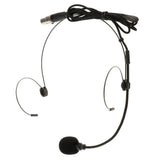 Maxbell 2xDouble Ear Hook Wired Headset Headworn Microphone Black XLR 3Pin