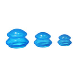 Maxbell 3x Massage Cup for Body Relaxation Massaging Face Deep Tissue Blue