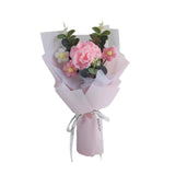 Maxbell Crochet Flowers Bouquet Finished for Mother Day Thanksgiving Day Anniversary pink