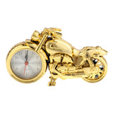 Maxbell 3 Pieces Retro Motorcycle Clock Sculpture Motorbike Model Art Craft Decors