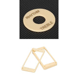 Maxbell Rhythm Treble Switch Plate + Curved Pickups Frames Mounting Rings For LP Guitar