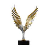 Eagle Statue Centerpiece Collectible Tabletop Ornament for Home Office Shelf Gold Silver