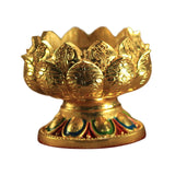 Maxbell Candle Holder Buddhist Tealight Candle Holder for Living Room Tabletop Decor short footed