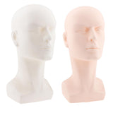 2Pcs Bald Male Mannequin Head Model Glasses/Headset Display Stand Hat Rack