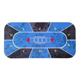 3xPoker Table Layout Standard Portable Tabletop Mat Roll-up Casino Gaming Mat