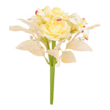 Maxbell Artificial Flowers Flower Arrangement DIY Bathroom Fake Long Stem Fake Roses Yellow