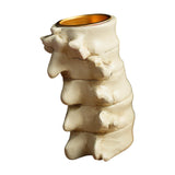 Maxbell Spine Shaped Candle Holder Halloween Ornament for Fireplace Dining Room Home White