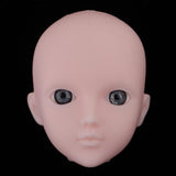 Maxbell Maxbell OOAK  Doll Jointed Blank Head Carving Sculpt with Gray Eyes for 1/6 BJD Doll, MSD Accessory