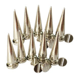 Maxbell 20 Sets Skull/Cone Studs Rivets Punk Rock DIY Spikes Shoes Bags Decor Silver