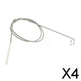 Maxbell 4xTube Cleaning Brush Stainless Steel Flexible Drain Dredge Piping Accessories
