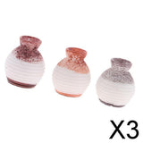 Maxbell 3x1/12 Scale Dollhouse Miniature Resin Vases 3 Pieces Random Color
