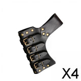 Maxbell 4xMedieval Sword Frog with Adjustable Buckle Cosplay Leather Sword Sheath Belt Black