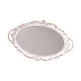 Maxbell Maxbell Ornate Mirror Vanity Tray Storage Organizer Jewelry Trinket Cabinet Home White