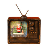 Maxbell Christmas Musical Box Retro Crafts Night Light for Gifts Bookshelf Christmas style B