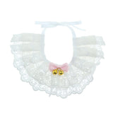 Maxbell Maxbell Cat Bandana Collar Cat Dog Lace Bibs Scarf Collar Puppy Neck Bandana White