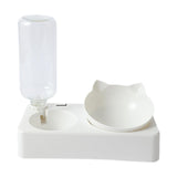 Maxbell Maxbell Cat Bowls with Automatic Waterer Bottle Easy to Clean 2 in 1 for Dogs Kitten S