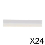 Maxbell 24x6 String Acoustic Guitar Bone Bridge Nut for Guitar Replacements Parts