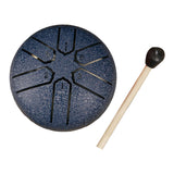 Maxbell 6 Notes Steel Drum Handmade Steel Steel Drum for Travel Concert Meditation Blue