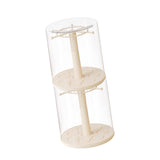 Maxbell Rotating Clear Display Case for Keychains for Showcase Collectibles Tabletop 2pcs