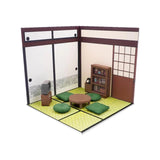 Maxbell 1/12 Backdrop Scene Model with Furniture for Action Figures Dolls Collection Style A