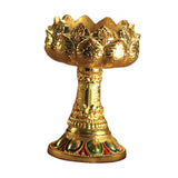Maxbell Candle Holder Buddhist Tealight Candle Holder for Living Room Tabletop Decor tall footed