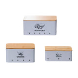 Maxbell 3 Pieces Farmhouse Kitchen Canister Carbon Steel for Restaurant Home