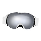 Maxbell Ski Goggles for Adults Anti Fog Skiing Goggles for Snowmobile Riding Skating White