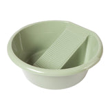 Maxbell Washboard Basin Household Portable Non Slip Washtub for Pants Socks T Shirts Green