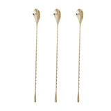 Maxbell 3pcs Stainless Steel Muddler Threaded Stirring Cocktail Spoon Bar Tools