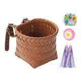 Maxbell Kids Bike Decoration Basket Cute Handlebar Basket for Children Scooter Girls Brown