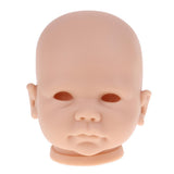 Maxbell Real Soft Vinyl 20inch Reborn Awake Baby Doll Newborn Unpainted Head Sculpt Kit DIY Accs #1 - Aladdin Shoppers